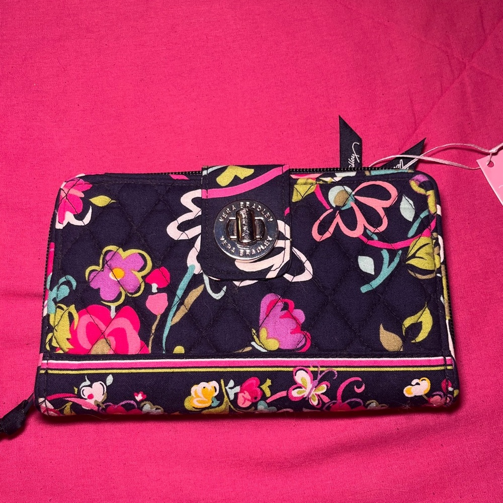 Vera Bradley Turnlock Wallet “Ribbons” Brand New With Tag